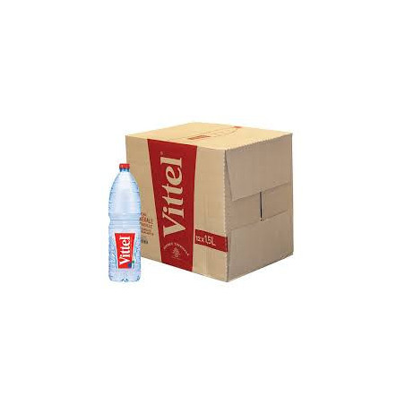 Eau Vittel - Carton de 15 bouteilles de 1 litre
