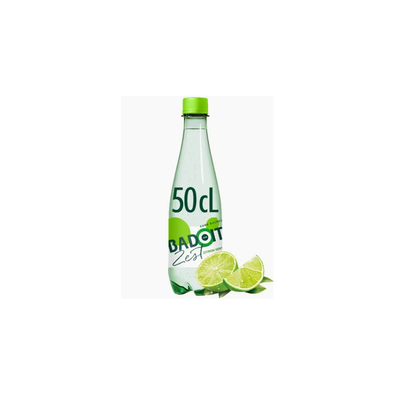Eau gazeuse Badoit citron vert – Bouteille de 0.5 litre